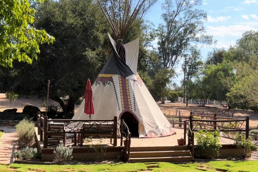 Indian Iron Farms Teepee, San Diego Mushroom Farm