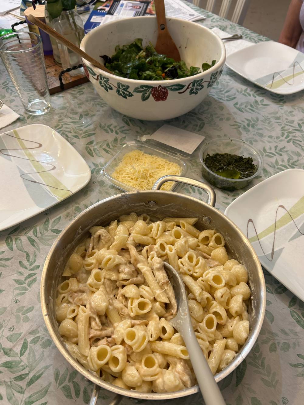 Pink Oyster Cream Sauce over Pasta