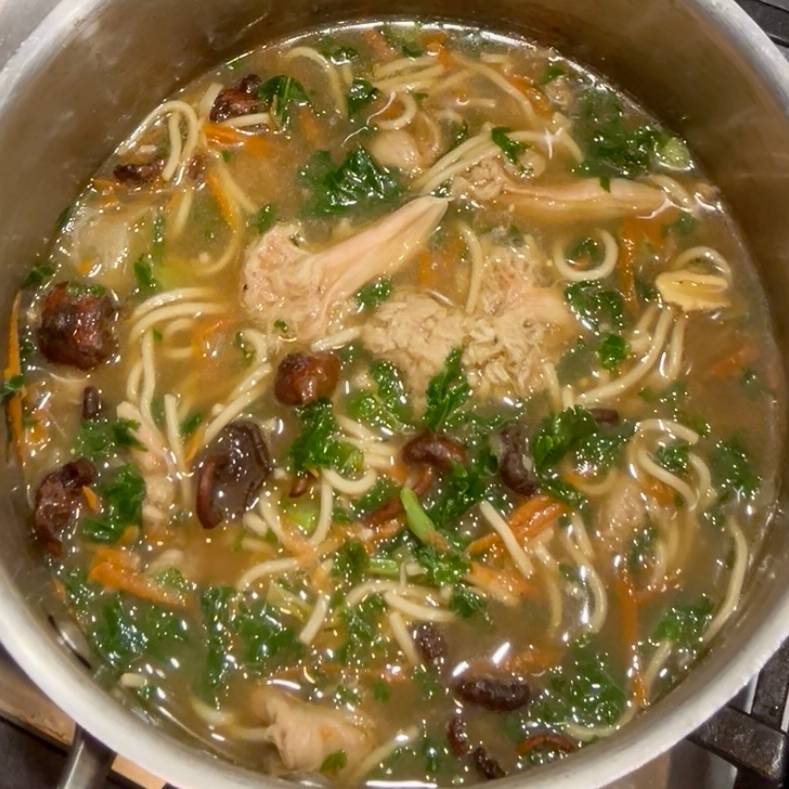 Leftover Ramen & Mushroom Soup